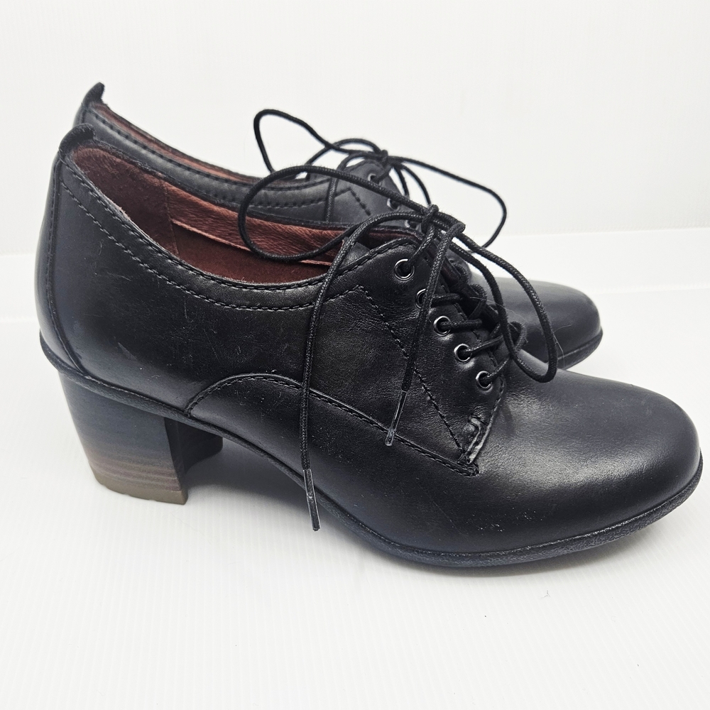 Dansko Black Ankle Booties with Lace-Up Design